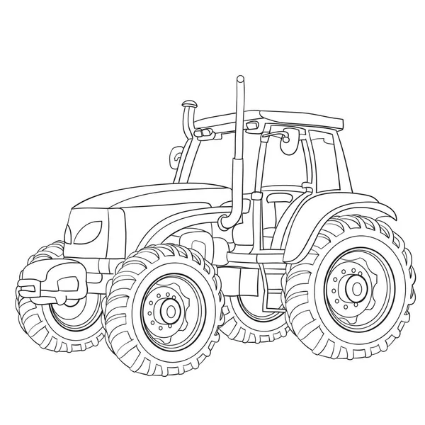 Paint one tractor stock illustration. Illustration of coloring - 104182805