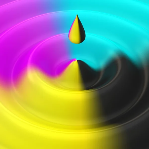 CMYK-drop — Stockfoto