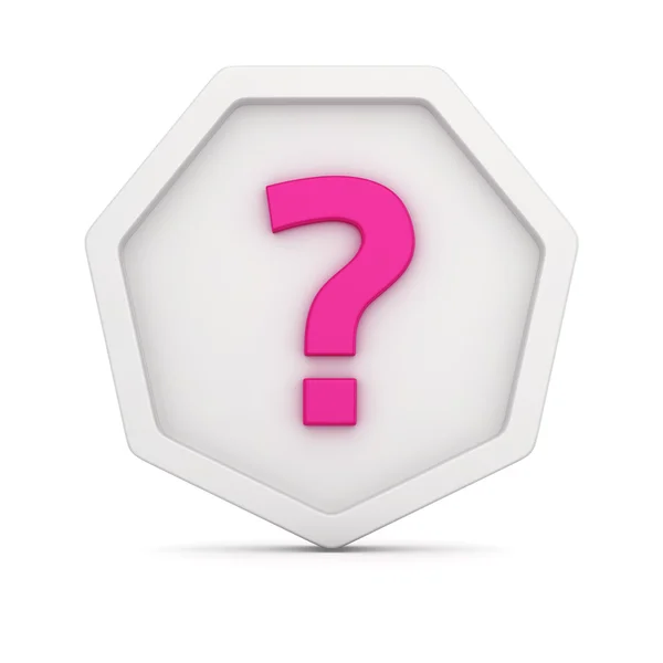 Badge with question — Stock Photo, Image