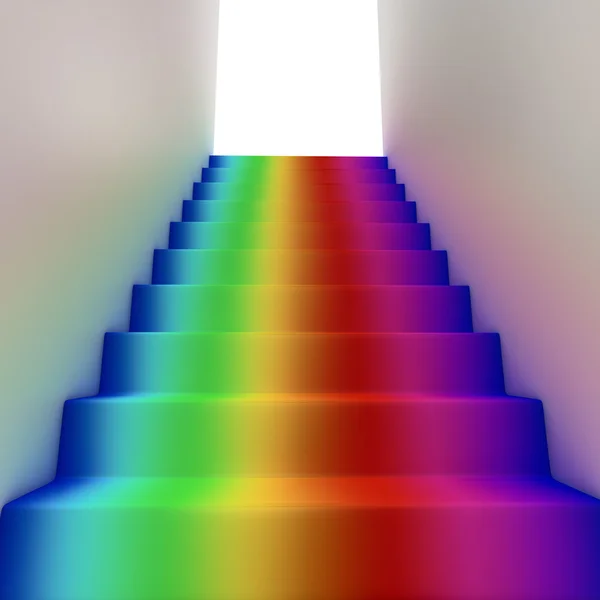 Rainbow Stairway — Stock Photo, Image