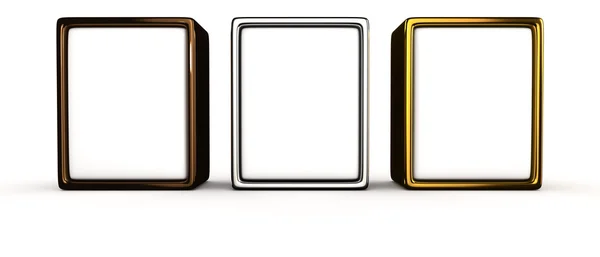 Three metal panels — Stock Photo, Image