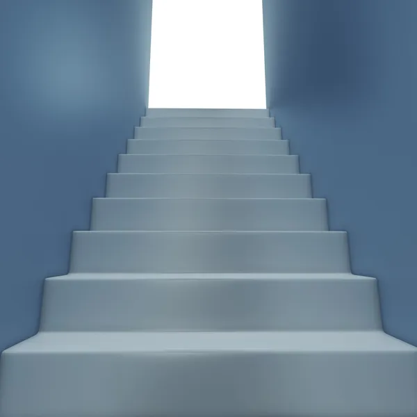 Weiße Treppe — Stockfoto