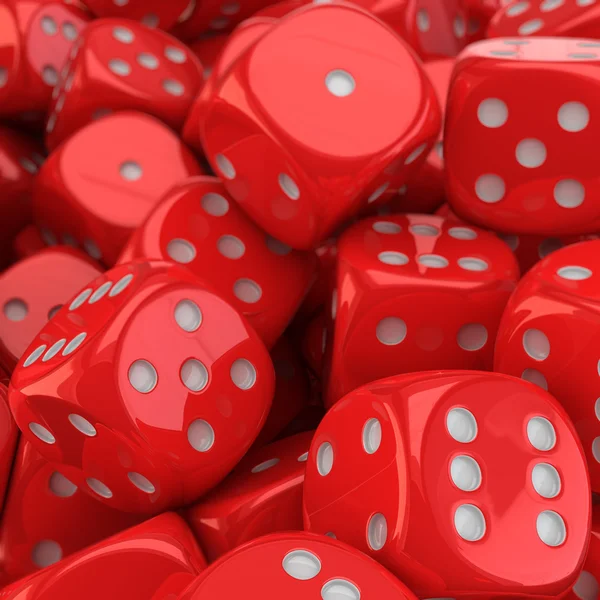 Red dice background — Stock Photo, Image