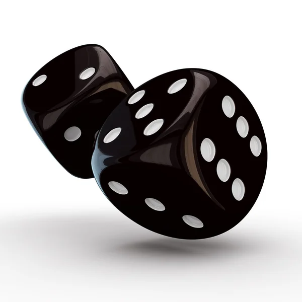 Black dice — Stock Photo, Image