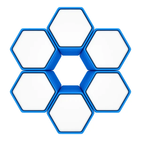 Blank hexagons — Stock Photo, Image