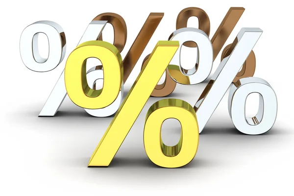 Percentage symbolen — Stockfoto