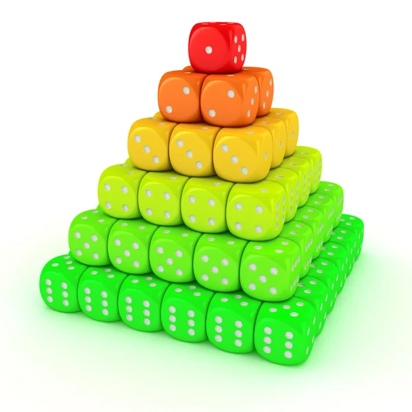 Pyramid från dice — Stockfoto