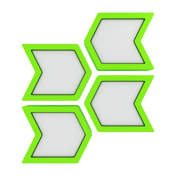 Green arrows — Stock Photo, Image
