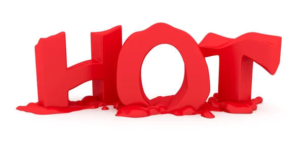 Melting letters Hot — Stock Photo, Image