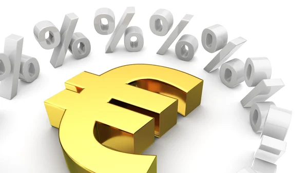 Taxa de câmbio do euro — Fotografia de Stock