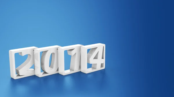 White digits 2014 — Stock Photo, Image