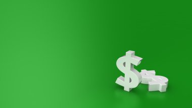 yeşil zemin üzerine dolar