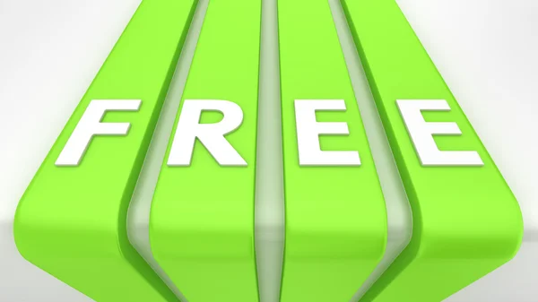 Skylt med ordet "gratis" — Stockfoto