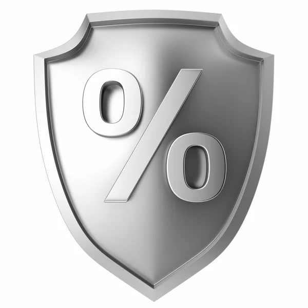 Percent shield — Stock Photo, Image