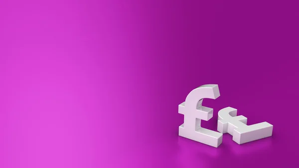 Pounds on the purple background — Stock Photo, Image