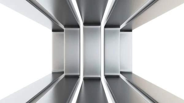 Beyaz üzerine metal çerçeve — Stok fotoğraf
