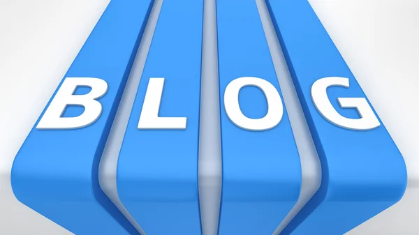 Signboard with word "Blog" — Stock Photo, Image