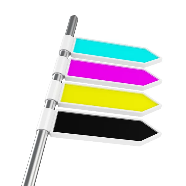 CMYK guide pointer — Stock Photo, Image