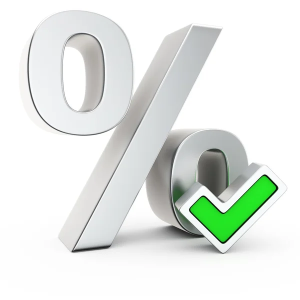 Porcentaje comprobado — Foto de Stock