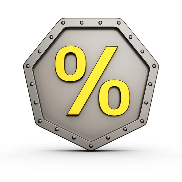 Percentage gepantserde pictogram — Stockfoto