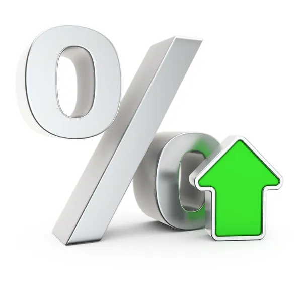 Waardering van het percentage — Stockfoto