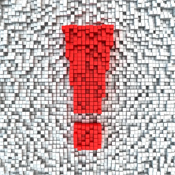 Exclamation matrix — Stock Photo, Image