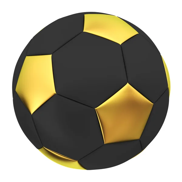 Schwarzer Fußballball — Stockfoto