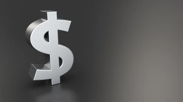 Dollar symbol on black — Stock Photo, Image