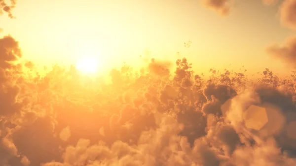 Słońce nad chmurami — Zdjęcie stockowe