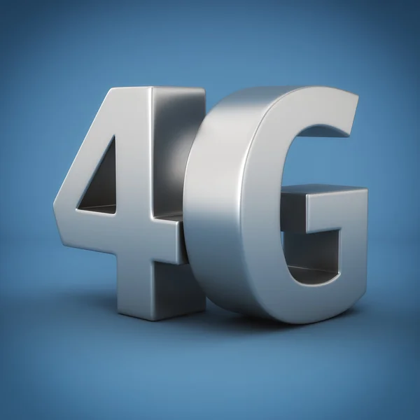 4g på blå — Stockfoto