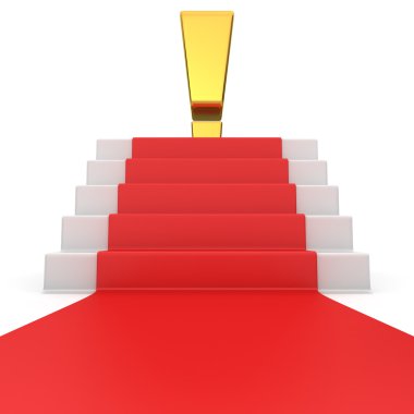 kırmızı halı üzerinde ünlem işareti