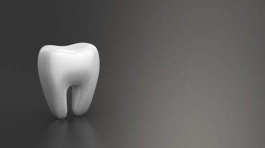 Tooth on black clipart