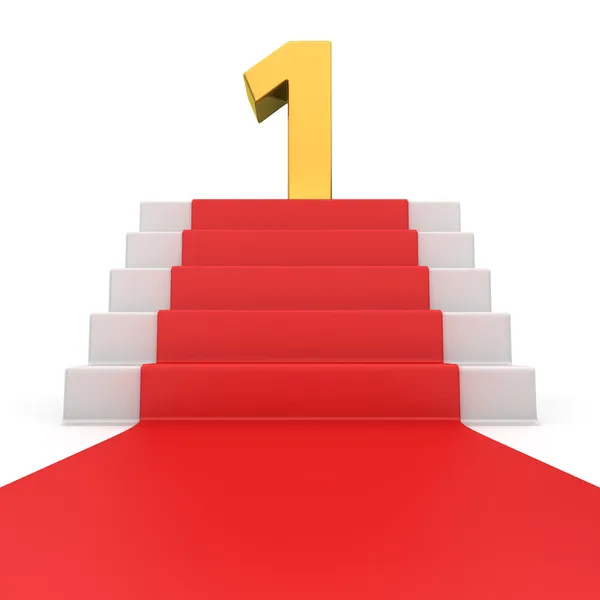 Number One on red carpet — Stock Photo, Image