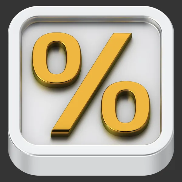 Percentage app — Stockfoto