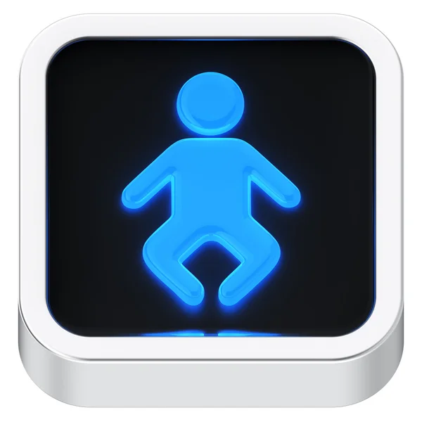 Baby luminous icon — Stock Photo, Image