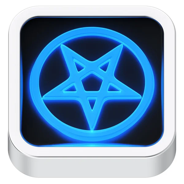Pentagram luminous icon — Stock Photo, Image