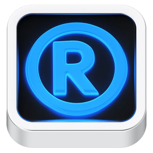 Registered sign luminous icon — Stock Photo, Image