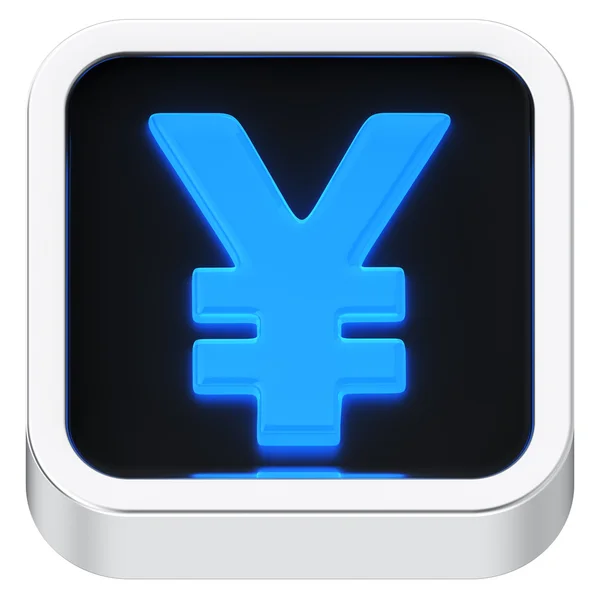 Yen luminous icon — Stock Photo, Image