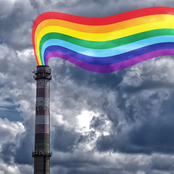 Fumaça arco-íris — Fotografia de Stock