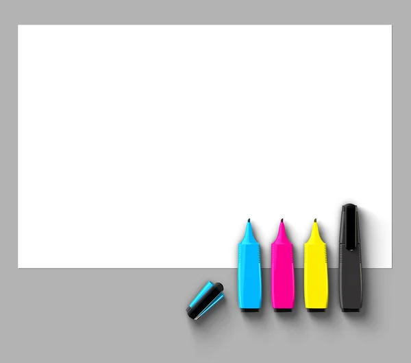 CMYK Felt pens — Stock Photo, Image