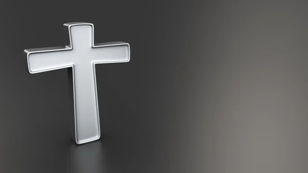 Cross on black — Stock Photo, Image