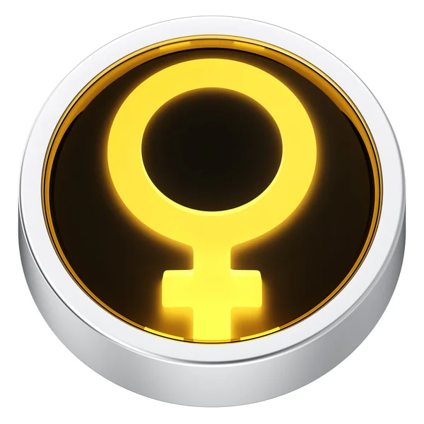 Female round icon — Stock Photo, Image