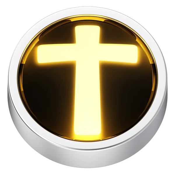 Cross round icon — Stock Photo, Image