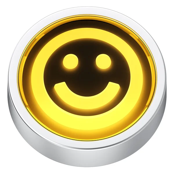 Happy round icon — Stock Photo, Image