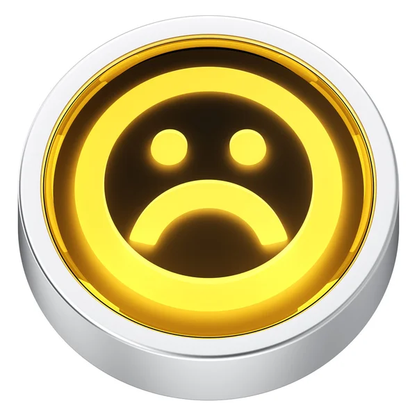 Sad round icon — Stock Photo, Image