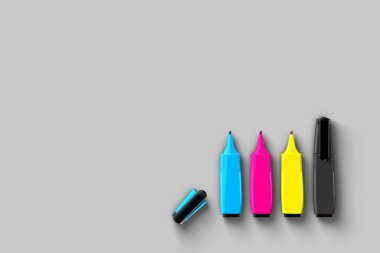 CMYK kalemler Grey hissettim