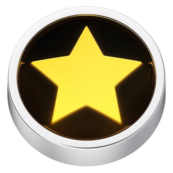 Estrella redonda icono — Foto de Stock
