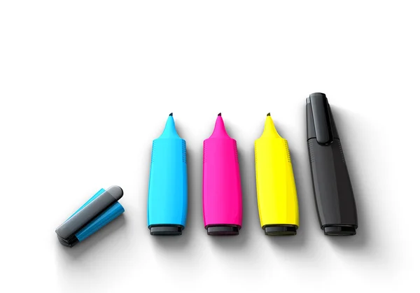 Felt pens isolated — Stock Photo, Image