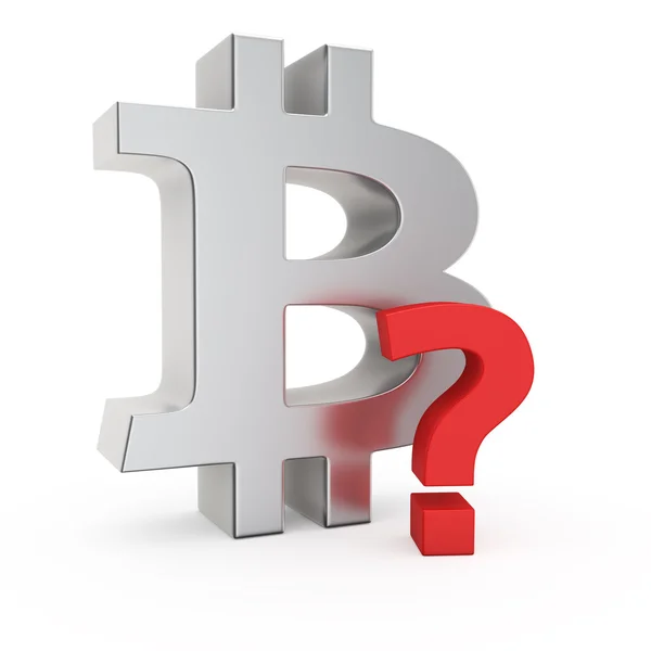 Bitcoin in question — Stock Photo, Image