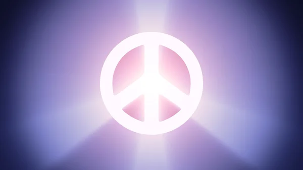 Illuminated peace symbol — Stock Photo, Image